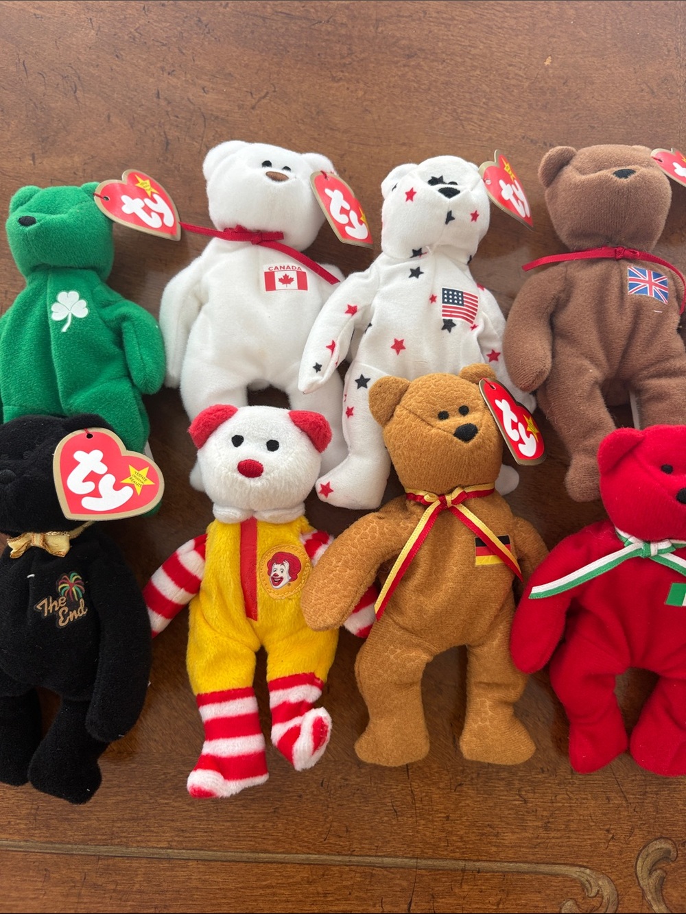 Vintage 90s Y2K TY Teenie Beanie Babies McDonald’s Bear Lot of 8